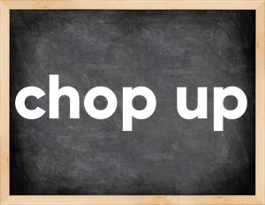 3 forms of the verb chop up