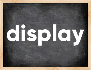 3 forms of the verb display