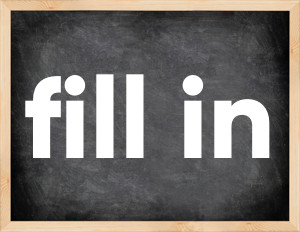 3 forms of the verb fill in