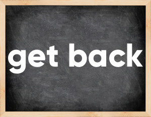3 forms of the verb get back
