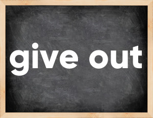 3 forms of the verb give out
