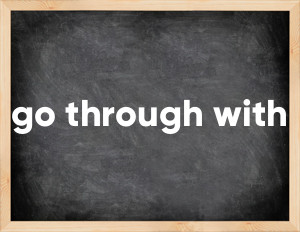3 forms of the verb go through with