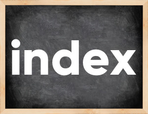 3 forms of the verb index