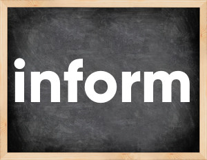 3 forms of the verb inform