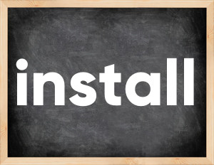 3 forms of the verb install