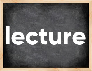 3 forms of the verb lecture