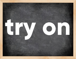 3 forms of the verb try on