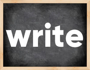 3 forms of the verb write